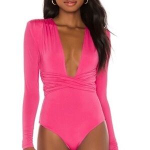 Lovers + Friends Fuchsia Bodysuit